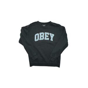 Obey Worldwide Black Crewneck Sweatshirt XL Streetwear Graphic Pullover